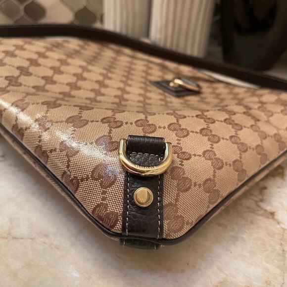 Gucci Brown Abbey D-Ring Hobo GG Canvas crossbody Bag - Picture 5 of 12